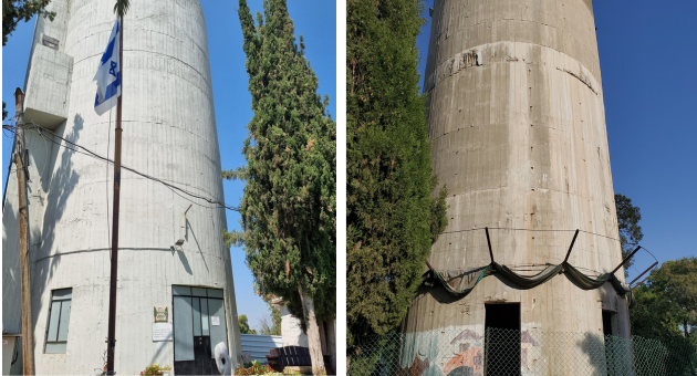 מגדל המים לפני ואחרי